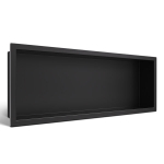 Nerūdijančio plieno įleidžiama lentyna WALL-BOX juoda 60x20x10 cm
