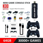 Žaidimų konsolė 4K Ultra vaizdo žaidimų konsolė, skirta PS1 / SEGA / SNES / MAME Retro TV žaidimų konsolė 64 GB 10000 žaidimų vaizdo žaidimų kortelė M8 / X2, GD10 64G