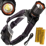 Žibintuvėlis ant galvos BERIMAX W2Y-3QKYT XHP160 LED, 4 režimai