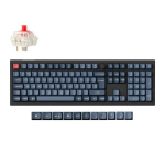 Belaidė žaidimų klaviatūra Keychron V6 Max Wireless V6M-D1 Gateron Jupiter Red, Anglų (US), juoda sp.