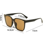 Sunglasses,Retro Oversized Square Sunglasses for Women Trendy Classic Style Sun Glasses Protection,Black frame tea tablets