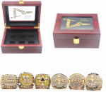 Women's rings,LA Championship Replica Ring - Lakers Rings Set Size 11 w/Deluxe Wood Box & Kobe Retirement Commemorative,