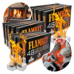 Parafino kubeliai židiniui, krosnelei, kepsninei, 720 vnt. (48 vnt. x 15), Flambit, balti