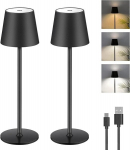 2 belaidžių Ainostone LED stalinių lempų rinkinys
