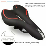 Dviračių sėdynės ir sėdynių užvalkalai, Patogus dviračio balnelis, Plati mink&scaron;ta gelinė ergonomi&scaron;ka sėdynė MTB ir plento dviračiams (27 * 16 cm)