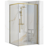 Du&scaron;o Kabina Rea Solar 90X90 Brush Gold + Receveur De Douche Savoy Black