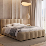 Lova MAGNATE + Čiužinys SAPNAS 2 XL|160x200|Smėlio #8|Boucle