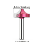 T formos frezavimo pjaustytuvas 1/4 colio, 6mm*22mm-raudona