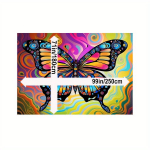 Spalvingas dirbtinio ka&scaron;myro kilimas su drugeliu 180x250 cm, 71 * 99 colių / 180 * 250 cm