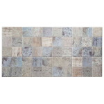 Walldone 3D PVC sienų plok&scaron;tė Mėlynos marmuro plytelės - eleganti&scaron;ka sienų dekoracija (484 x 964 mm), 5 vnt. rinkinys