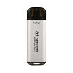 I&scaron;orinis SSD - Transcend - ESD300S - 512 GB - USB 3.2 Gen 2x1 - sidabrinė spalva