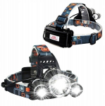 Priekinis žibintas 3 x led t6 cree galingas usb