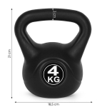 Kettlebell virdulys 4 kg mank&scaron;tai su hanteliu, katulio apkrova svoris fitnesas ModernHome
