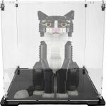 Vitrina su juodu pagrindu Lego 21349 Ideas rinkiniui - Baltai juodas katinas