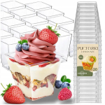 Puo&scaron;eliai indai desertams ledams stiklainiukai desertams 150ml 20vnt