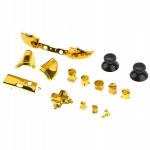 15 vnt. Abxy D pad kairės de&scaron;inės paleidimo mygtukų buferių rinkinys Chrome Gold