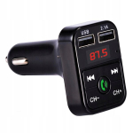 Laisvų rankų įranga belaidis automobilinis bluetooth rinkinys fm siųstuvas radijo mp3 grotuvas juodas