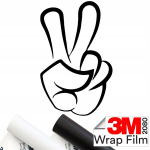 3m 2080 lipdukas automobiliui Ranka Peace Hand ramybė 10x15