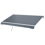 Outsunny Tentinis Audinys Tentinis Audinys su Volanu Atsparus Vandeniui Pakeitimo Audinys 4 x 3 m Tentiniams Audiniams Tentinis Audinys Tentinis Audinys Apsauga Nuo Saulės Sode Balkone Kieme Pilka, Pilka