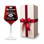 Vyno taurė su graviravimu dovana gimtadienio proga 30 40 xxl žmonai moterims