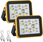 T-sunus Led statybinis prožektorius, akumuliatorius, darbo lemputė, įkraunamas per usb, darbo prožektorius su magnetu, 4 &scaron;viesos režimai, ne&scaron;iojamas, atsparus vandeniui, 4000 mah žvejybai, avariniams atvejams, garažui