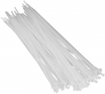 Baltos kabelių tvirtinimo sąvaržos 430mm x 7,6mm, 100 vnt.