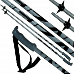 Slidinėjimo lazdos Fizan Action 135 cm, pilkos spalvos