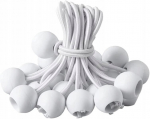 15x elastinė montavimo guma su rutuliuku, virvė tentui tvirtinti, 20 cm
