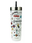Termo puodelis su &scaron;iaudeliu Contigo Luxe Tumbler 720 ml &ndash; Summer Salt
