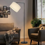 Stovintis led grindų &scaron;viestuvas svetainei, baltas, E27 40w 166 cm