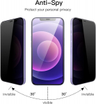 Jetech privatumo apsauginis stiklas visam ekranui, skirtas iphone 12/12 pro 6.1 colio, apsaugantis nuo &scaron;nipinėjimo grūdintas stiklas, nuo kra&scaron;to iki kra&scaron;to, nedaro įtakos dėklui, 2 vnt.