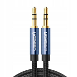 Ugreen audio Aux kabelis, tiesus ki&scaron;tukas, 3,5 mm minijack, 1,5 m, mėlynas