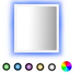 Vonios kambario LED veidrodis, baltas, 40x8,5x37cm, akrilas CFE844789