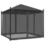 Pavėsinė su tinkleliais, antracito, 2,93x2,93m, plienas CFE36568