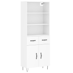 Komoda, baltos spalvos, 69,5x34x180cm, apdirbta mediena CFE99362