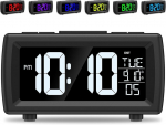 Žadintuvas su FM radiju, USB jungtimi, 7 spalvos