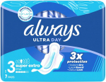 ALWAYS higieniniai paketėliai &bdquo;Ultra Day Super Extra&ldquo; 3, 7 vnt.