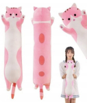 mink&scaron;tas žaislas 2in1, katinas/pagalvė, 90cm