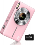 Skaitmeninis fotoaparatas 44MP su 32GB kortele, juodas