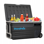 Ne&scaron;iojamas kompresorinis &scaron;aldytuvas 45L &ndash; StandHeiz, 12V/24V/230V, &scaron;aldymas iki -20&deg;C, kemperiui ir kelionėms