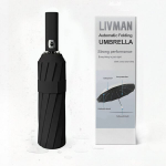 Skėtis su dviguba 12x2 stipinų sistema ir UV apsauga LIVMAN 24T