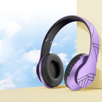 &bdquo;Bluetooth&ldquo; sulankstomos ausinės su mikrofonu (violetinės)