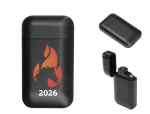 Pakraunamas USB žiebtuvėlis su arkliu 2026 1vnt, juoda