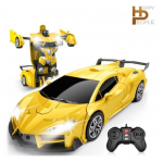 Transformuojamas su pulteliu transformeris automobilis vaikams Happy People andy, geltonas 35 cm