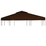 Pavėsinės uždangalas, 2 pakopų, rudas, 3x3m, 310 g/m&sup2;