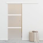 Stumdomos durys su stabdikliais vidaXL, 76x205 cm, stiklas ir aliuminis