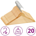 Pakabų rinkinys, 20vnt., rudas