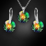 Sidabrinis papuo&scaron;alų rinkinys moterims DiamondSky Marianne Vitrail Medium su Swarovski kristalais