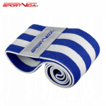 Pasiprie&scaron;inimo guma SportVida Fitness & Crossfit Hip Band, 36x7.6 cm, mėlyna/balta
