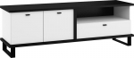 TV staliukas Meblocross Cross Cro-20 2D1S, juodas/baltas